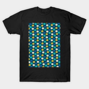 Sea urchins in blue, yellow , white and turqoise T-Shirt